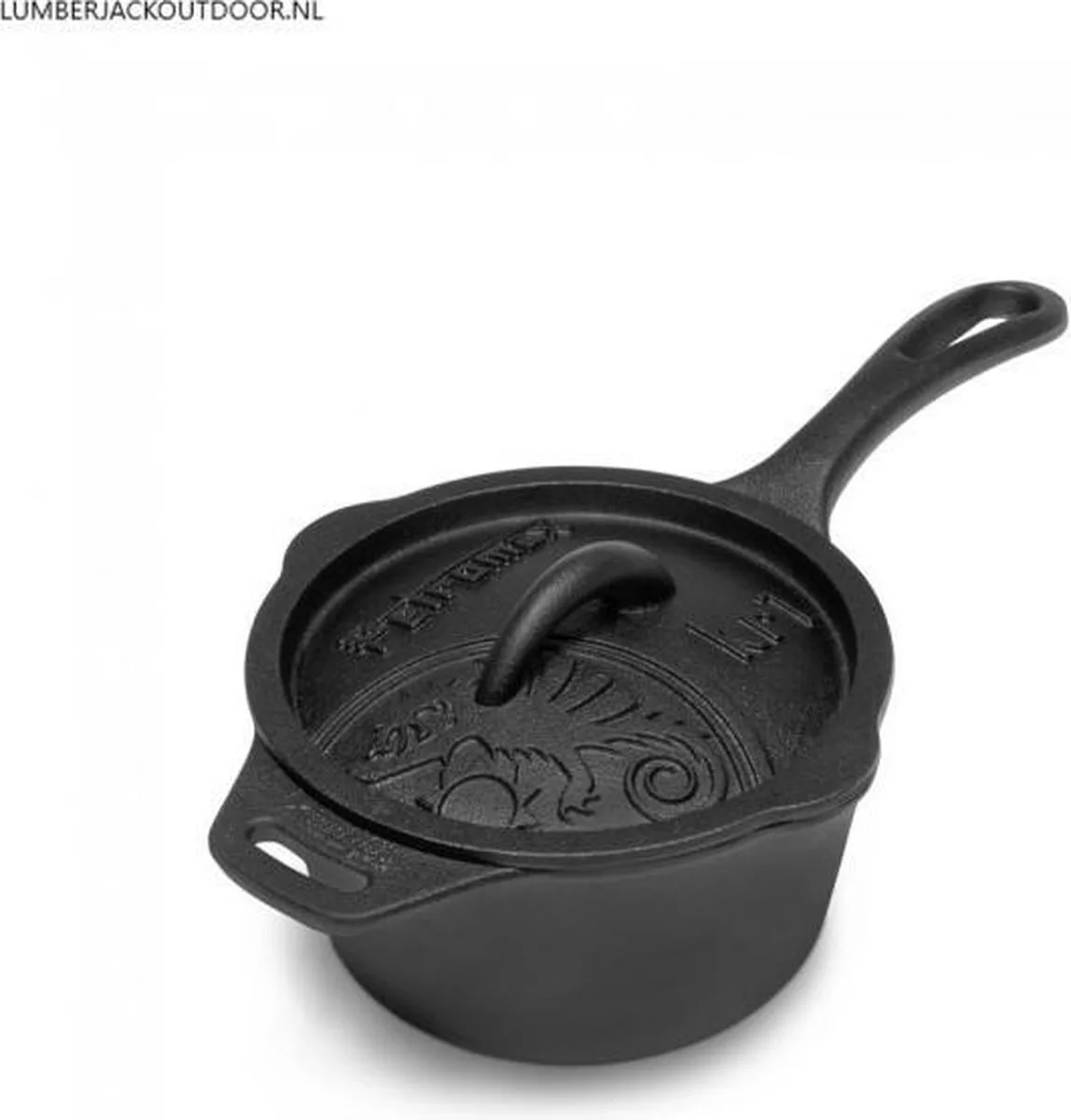 KR1 Gietijzeren Steelpan met deksel (1 liter) från Petromax i Svart – produktbild