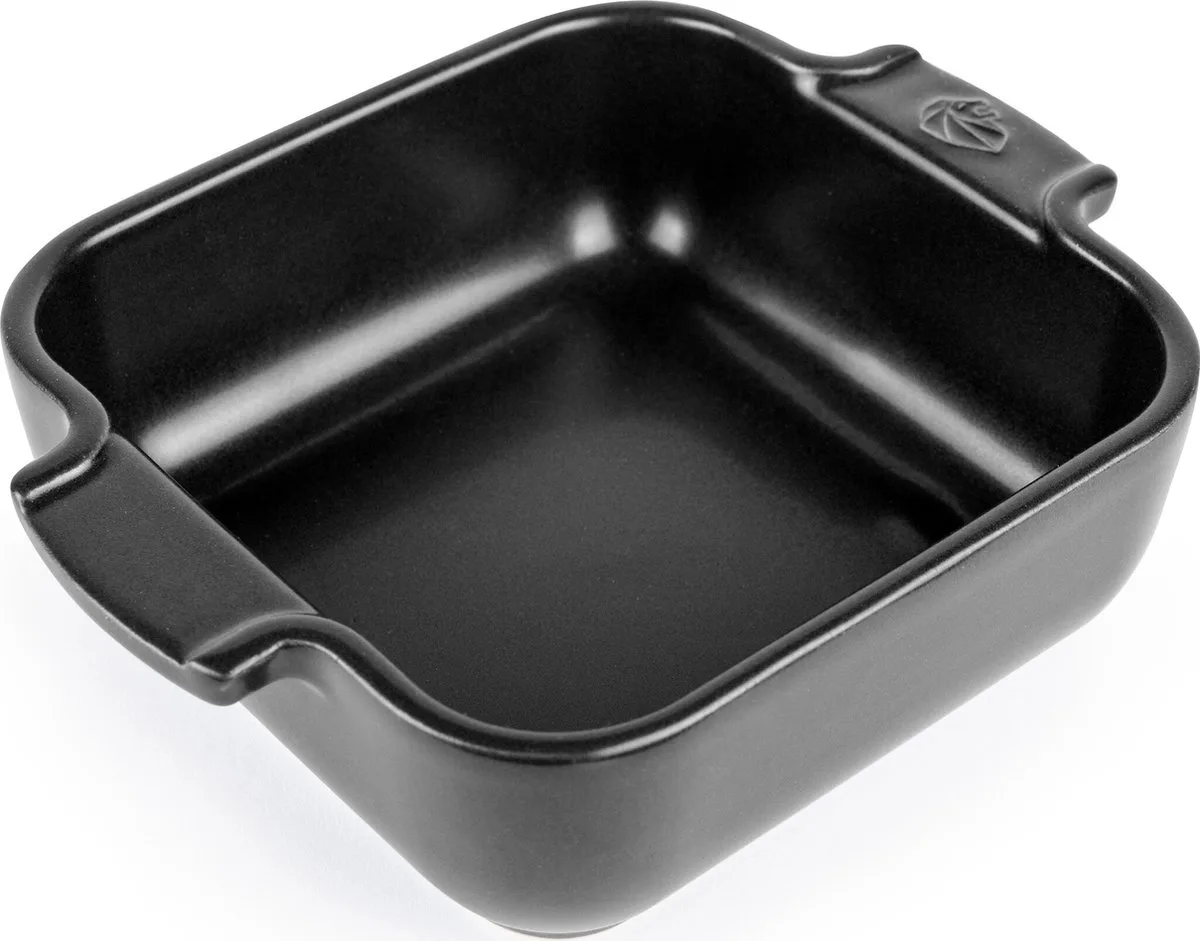 Appolia Ovenschaal 18 cm - Vierkant van Peugeot in Satijnzwart – productfoto