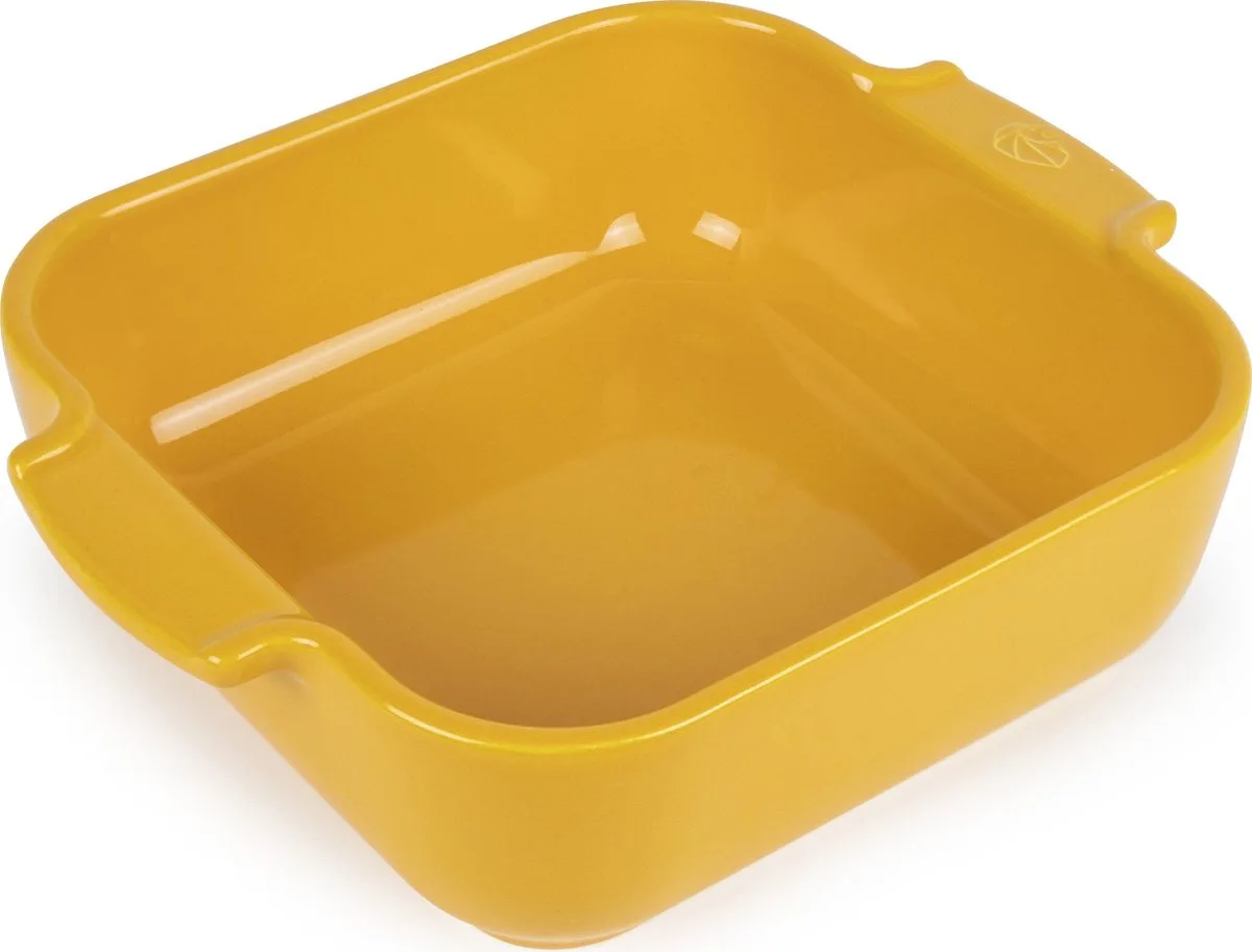 Appolia Ovenschaal 21 cm - Saffraangeel - Vierkant van Peugeot in Geel – productfoto