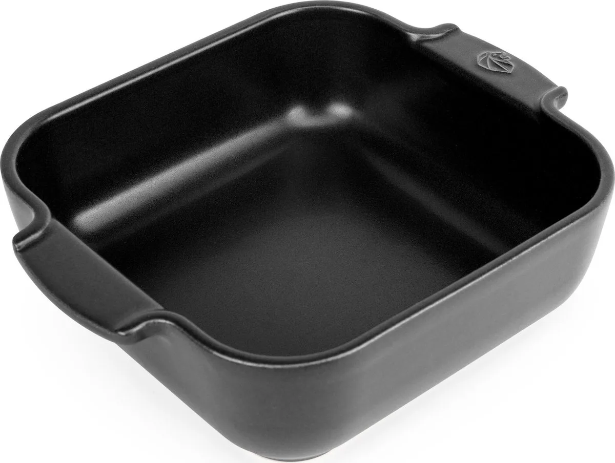 Appolia Ovenschaal 21 cm - Vierkant van Peugeot in Satijnzwart – productfoto