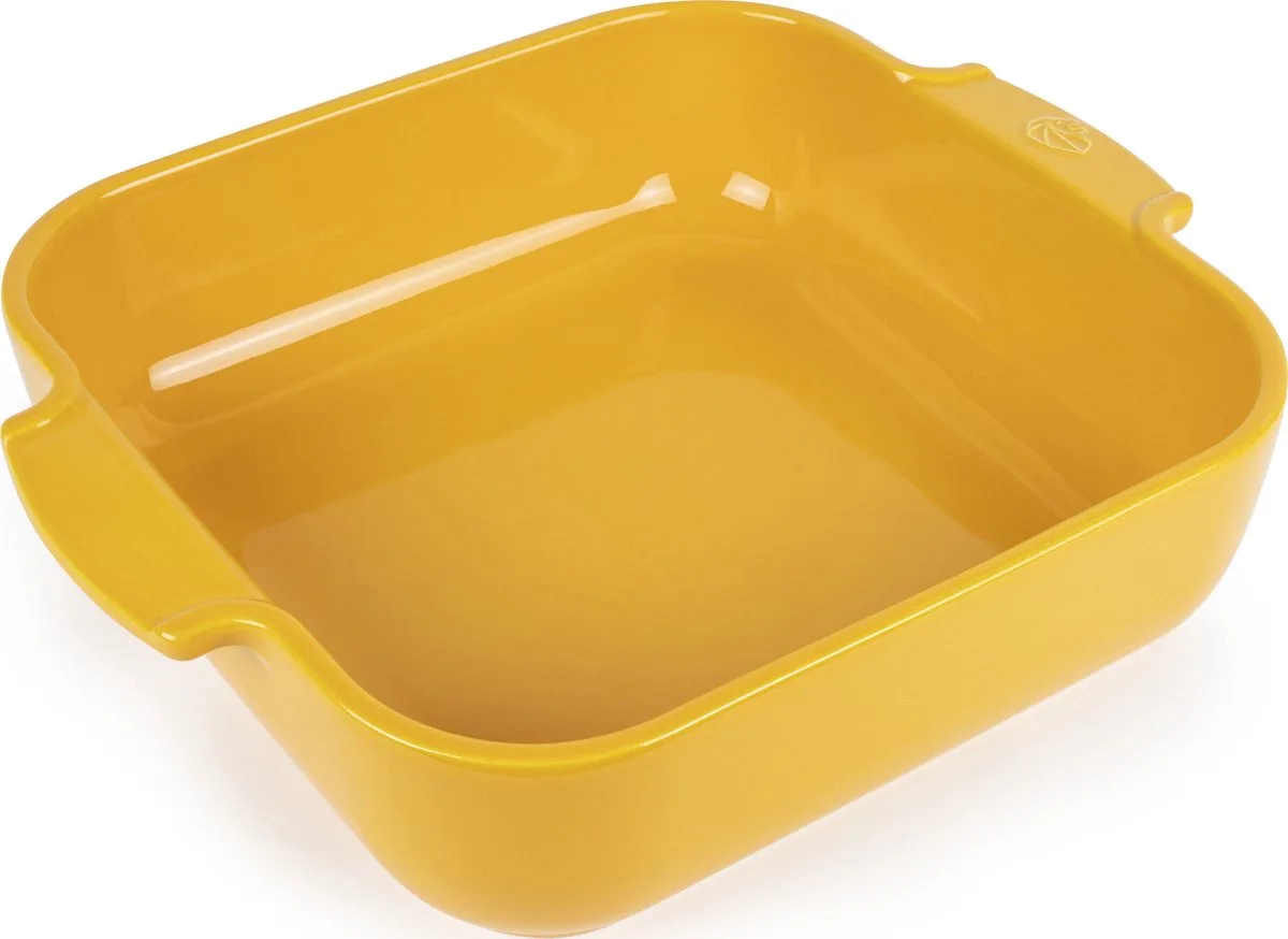 Appolia Ovenschaal 28 cm - Saffraangeel - Vierkant van Peugeot in Geel – productfoto