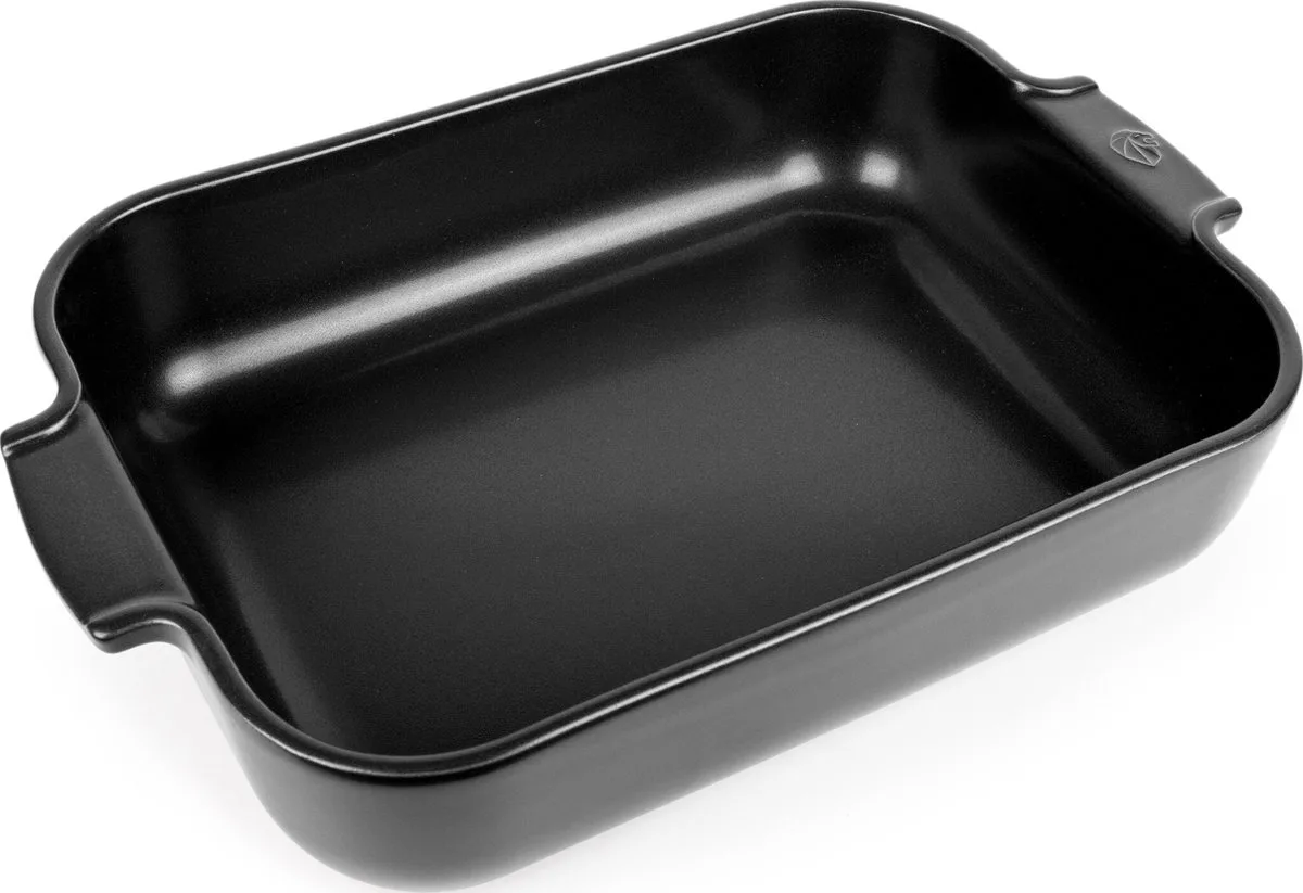 Appolia Ovenschaal 36 cm - Rechthoek van Peugeot in Satijnzwart – productfoto