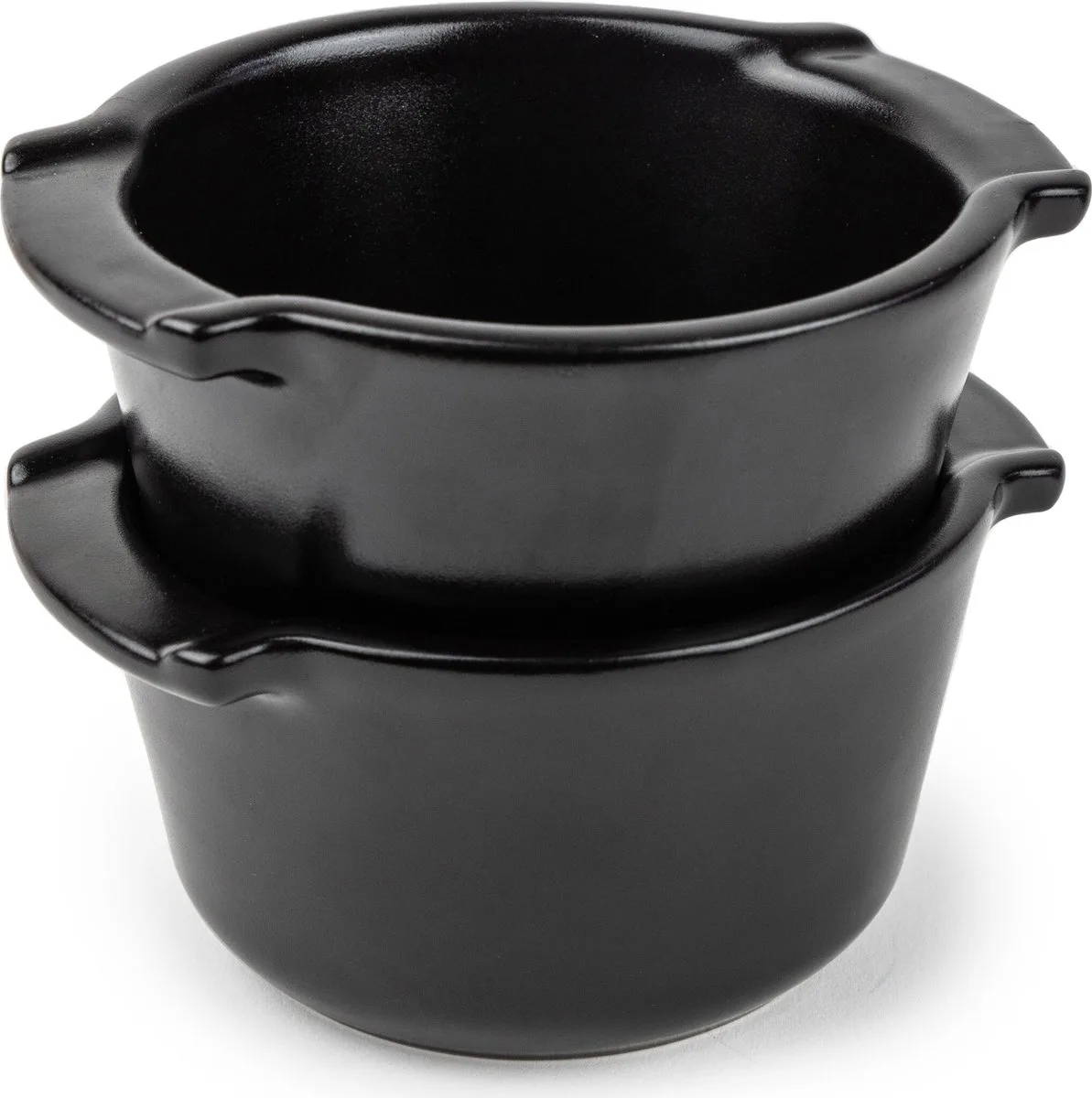 Appolia Set Van 2 Ovenschalen - 0,20 L - Satijnzwart - Keramiek van Peugeot in Zwart – productfoto