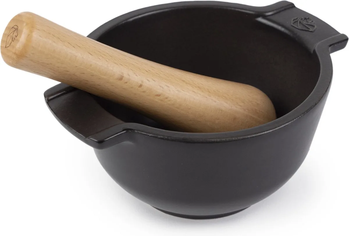 Appolia Vijzel En Stamper 14 cm - Leisteen - Keramiek/hout van Peugeot in Grijs – productfoto