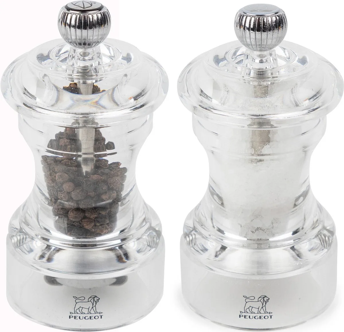 Bistro Peper- En Zoutmolen 10 cm - Acryl de Peugeot en Transparent – photo produit