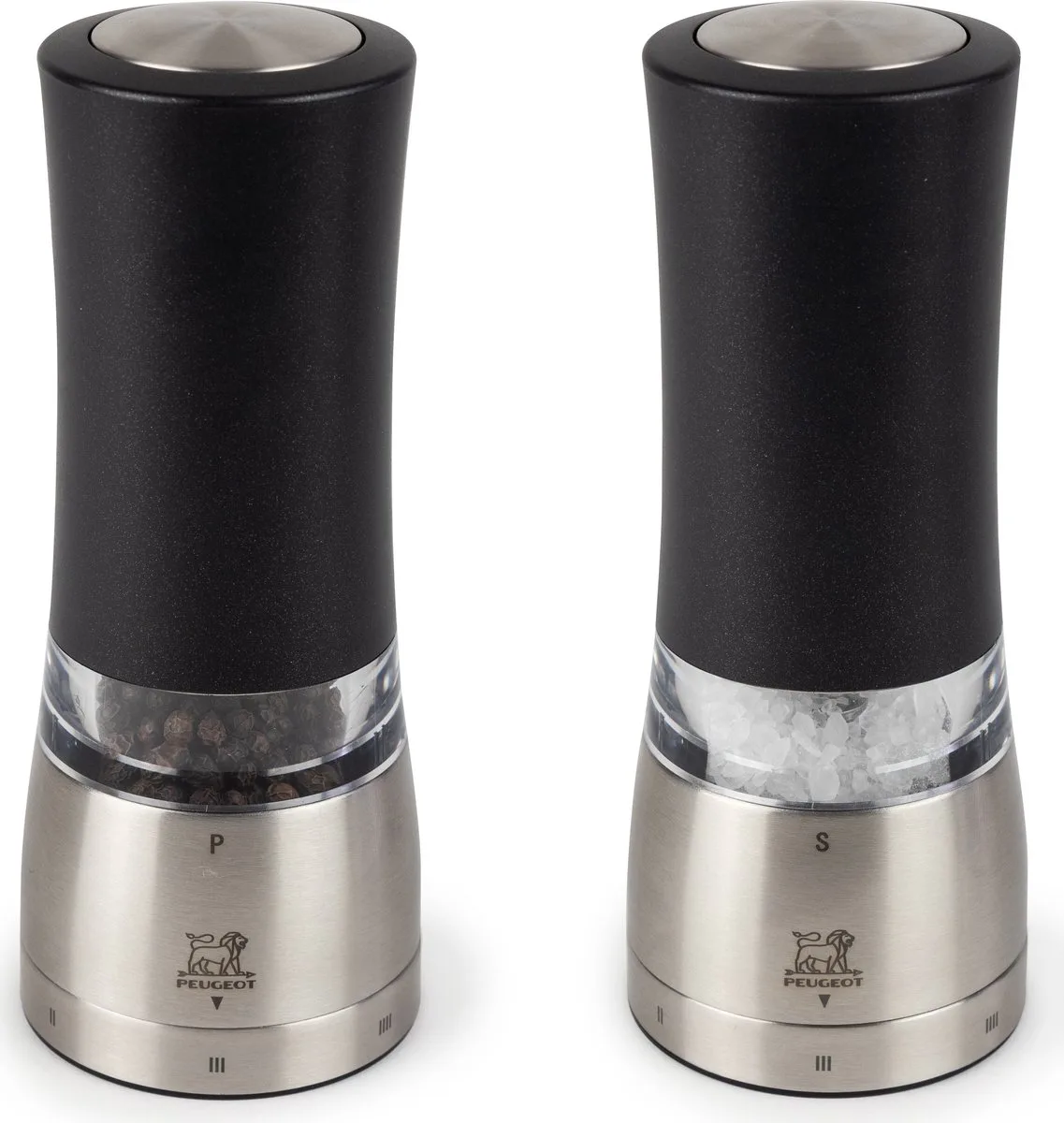 Daman Peper- en Zoutmolen 16 cm - u'Select - Zirlion maalwerk van Peugeot in Zwart – productfoto