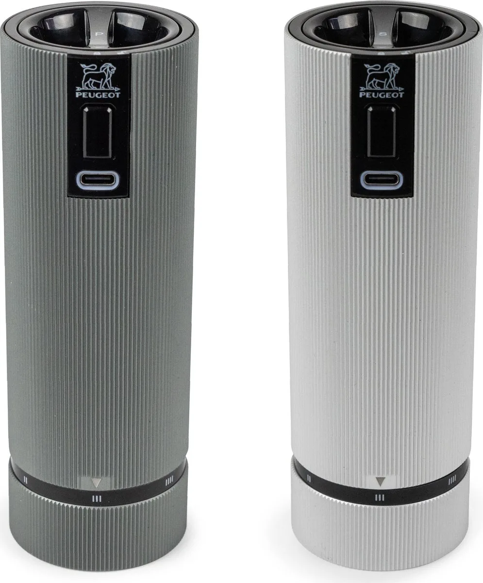 Line Peper- en Zoutmolen 15 cm - u'Select - Zirlion maalwerk van Peugeot in Aluminium – productfoto