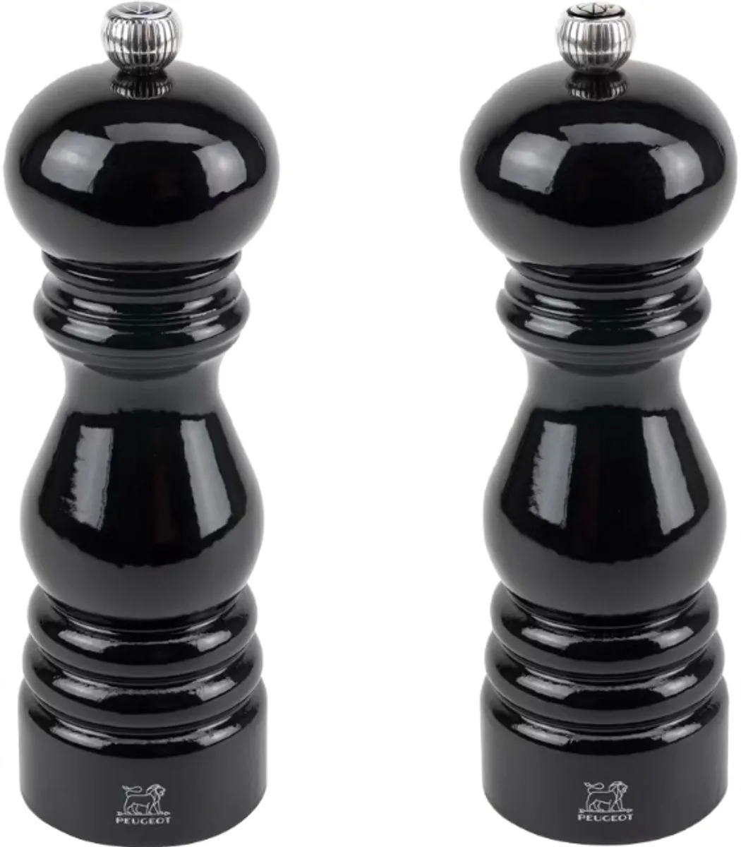 Paris Peper- en zoutmolen 18cm - Zwart gelakt van Peugeot in Lakzwart – productfoto