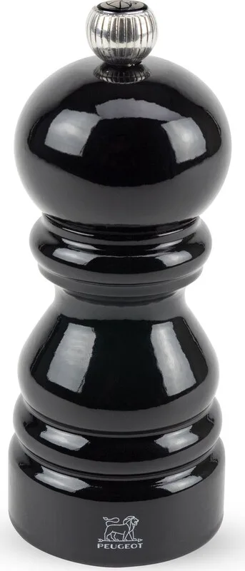 Paris pepermolen - 12 cm, zwart gelakt beukenhout