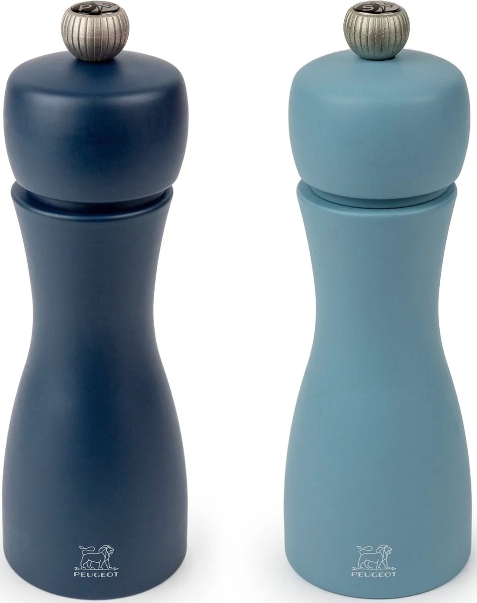 Tahiti Peper- En Zoutmolen 15 cm - Nacht & Azuur - Duo fra Peugeot i Nacht & Azuur – produktbillede
