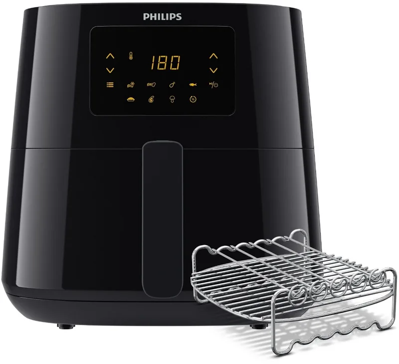 Airfryer Essential 3000 Series - HD9270/96 - 6,2 liter (XL) - Heteluchtfriteuse - Warmhoudfunctie - 14 in 1 kookfuncties - Met spiesjes & grillrooster fra Philips i Blå – produktbillede