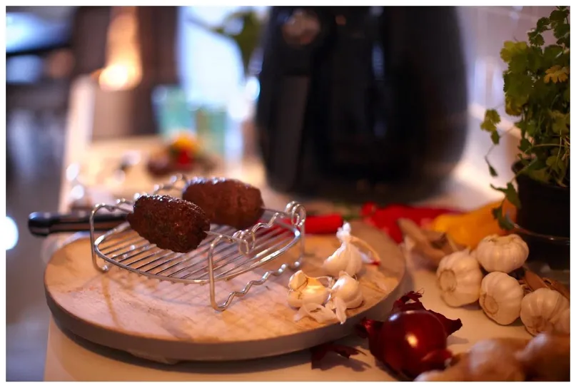 Airfryer HD9905/00 - Grillrooster met 5 spiezen voor de Avance Airfryer de Philips en Staal – photo produit