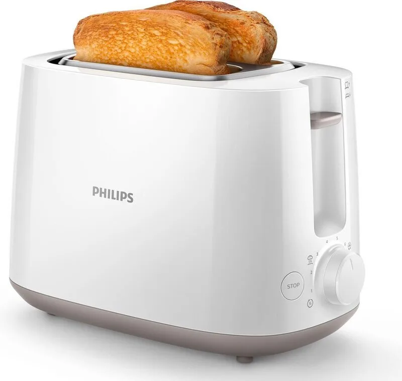 Daily-collectie Broodrooster -8 Standen, 4 functies, Opzethouder, Ontdooifunctie, wit - HD2581/00 by Philips – product photo