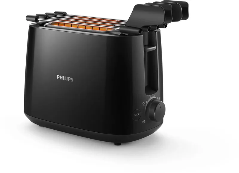 Daily Collection HD2583/90 broodrooster 8 8 snede(n) 600 W fra Philips i Sort – produktbillede