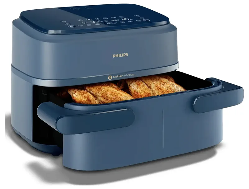 Philips 1000 series NA156/60 - Dubbele airfryer - Heteluchtfriteuse - Vrijstaand - 7,1l - 2450 W by Philips in Kleurloos – product photo 2 of 2