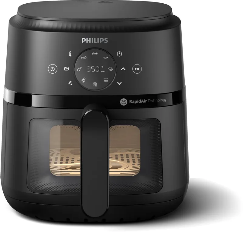 Philips 2000 Series Airfryer - NA220/00 - Kijkvenster - RapidAir - 4.2L - Tot 4 Personen by Philips in Black – product photo
