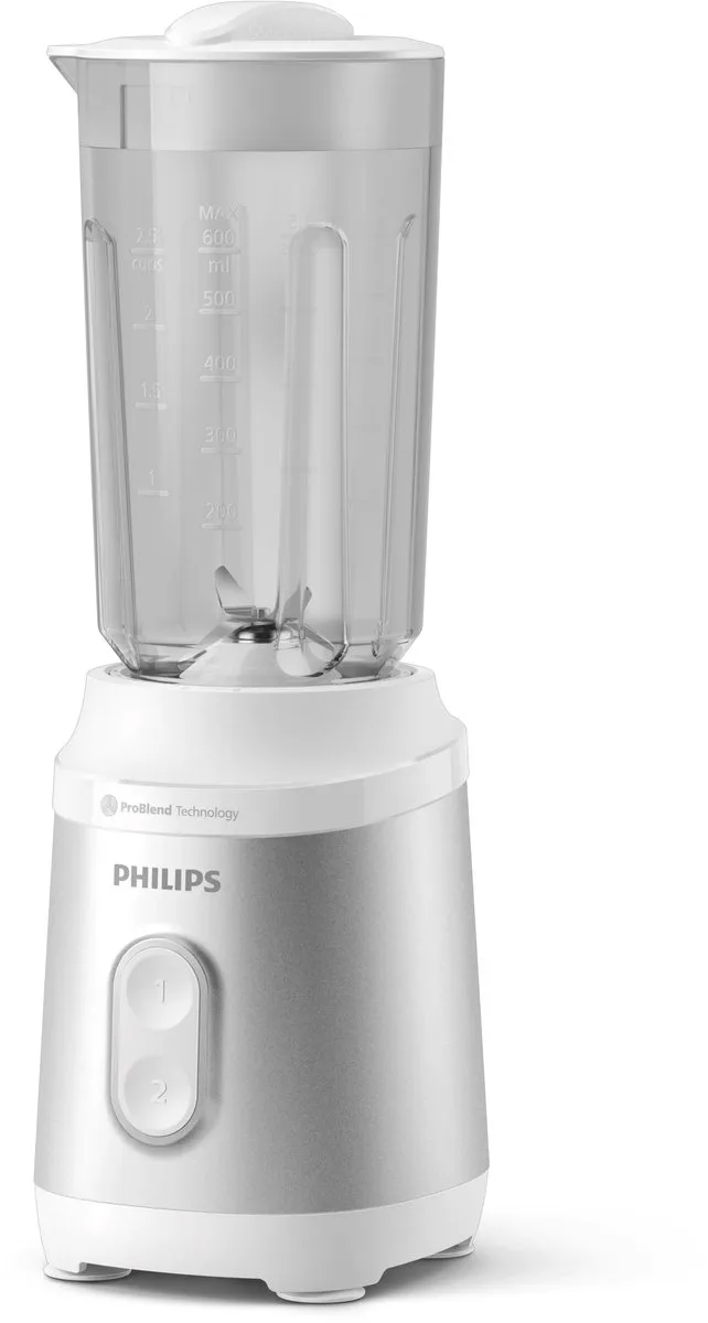 Philips 3000-serie Mini blender HR2510/90 - 0,6 L - 350W - Wit/Zilver de Philips en Argent – photo produit