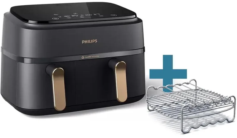 Philips 3000 serie NA352/04 - Airfryer - 9L - Dubbele mand by Philips in Black – product photo