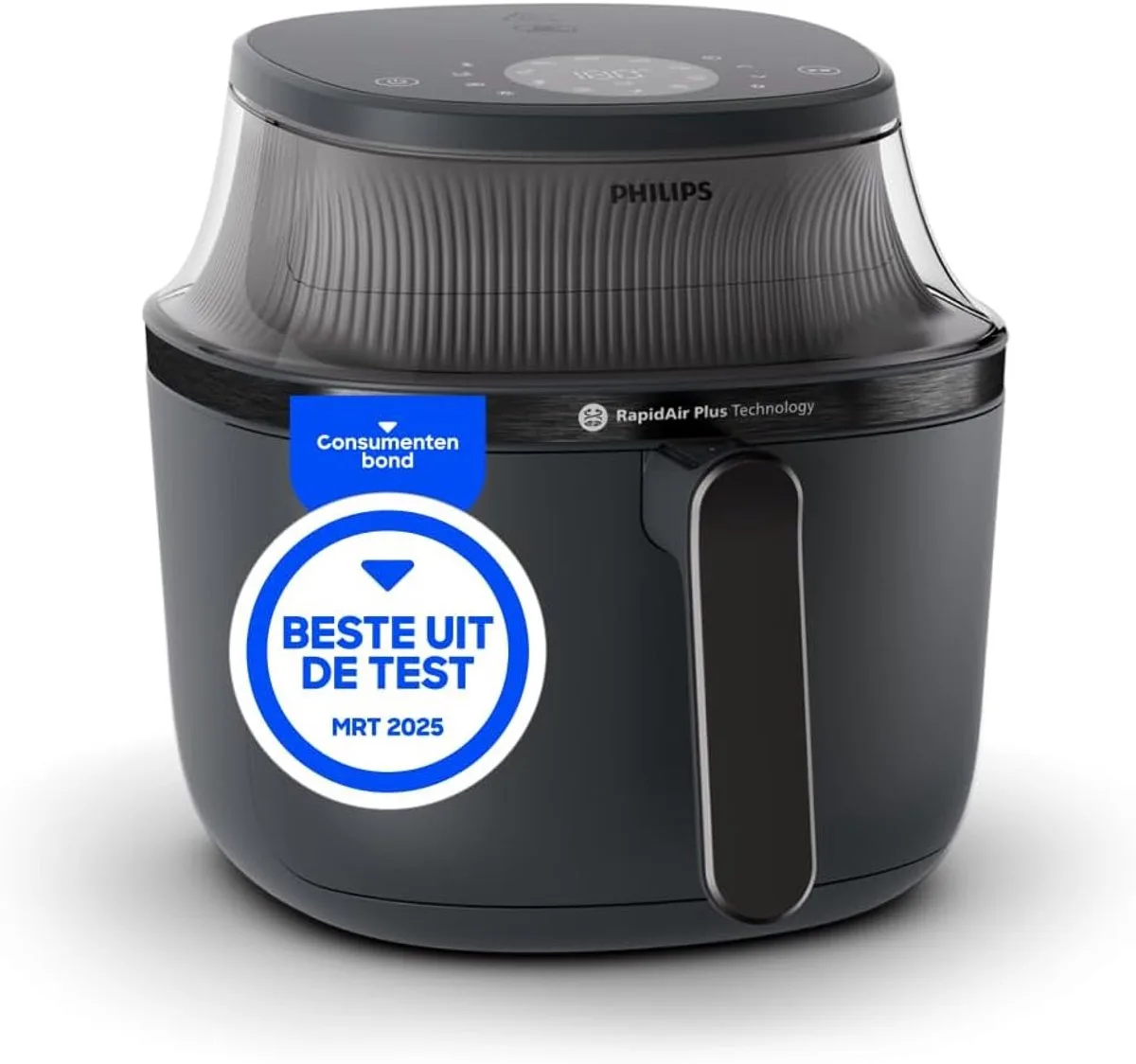 Philips 3000 Series Airfryer - 7,2L - RapidAir Plus - Venster - NA340/00 fra Philips i Sort – produktbillede