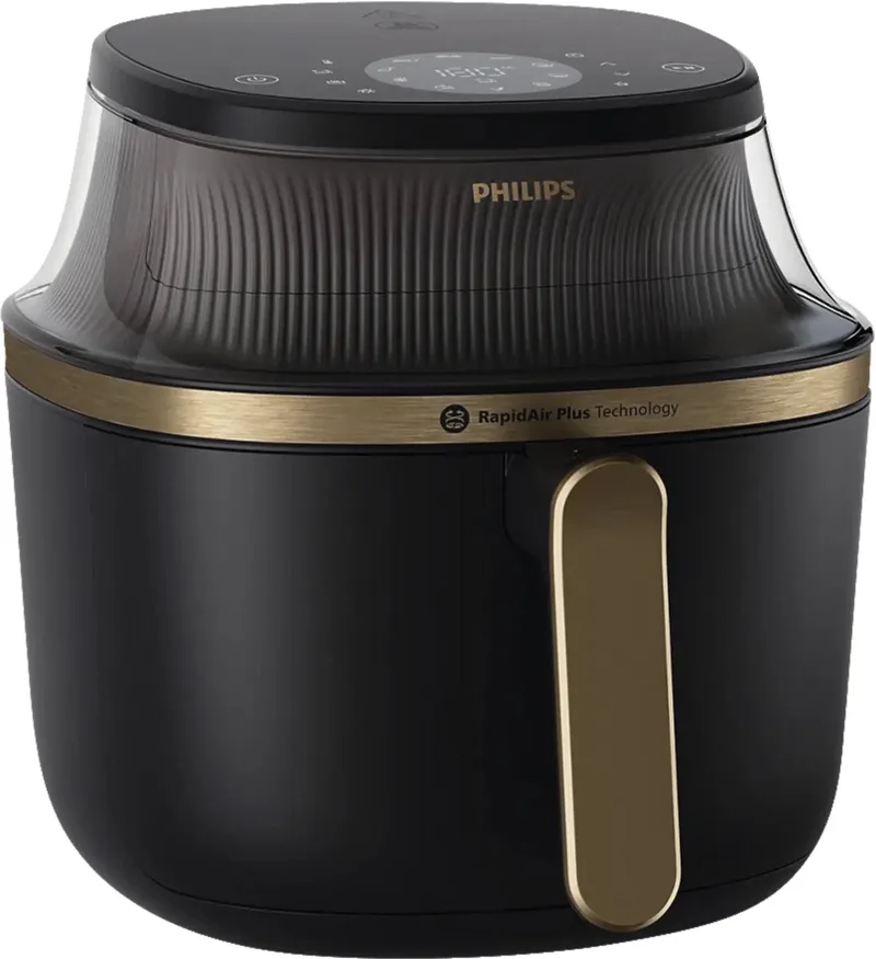 Philips 3000 Series Airfryer - NA332/00 - Kijkvenster - RapidAir Plus - 6.2L - Tot 5 Personen by Philips in Black – product photo