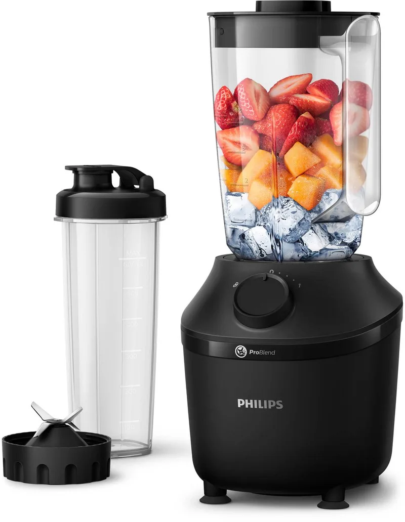 Philips 3000 Series - Blender met Drinkbeker - 1.9 Liter - Smoothie Blender - Smoothie Maker von Philips in Schwarz – Produktfoto