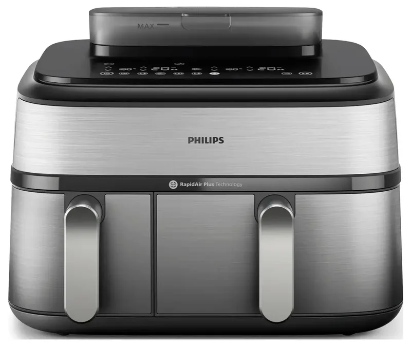 Philips 5000 series - Dubbele airfryer - 9L - 2750W - NA555/00 by Philips in Silver – product photo 2 of 2