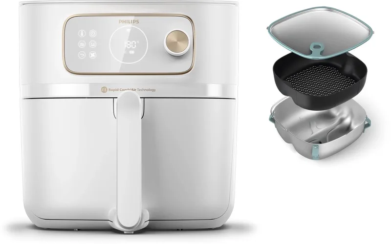 Philips 7000 series - HD9876/25 - Airfryer - Heteluchtfriteuse - 8,3l - 2200W by Philips in White – product photo