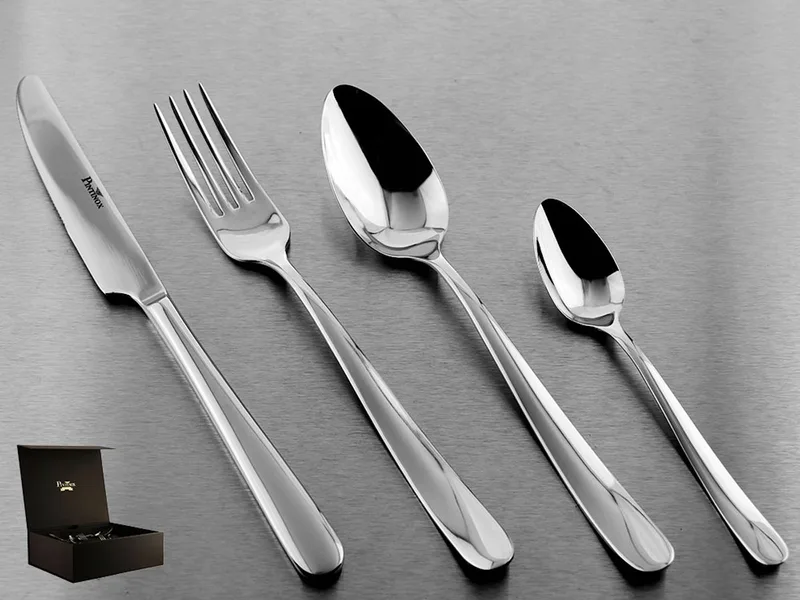 65-delig bestekset voor 12 personen, 2.5 mm dik RVS, hoogglans de Pintinox – photo produit