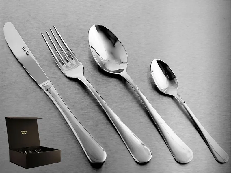 Merkloos Bestekset 65 Delig voor 12 Personen - Roestvrij Staal 18/10 från Pintinox – produktbild