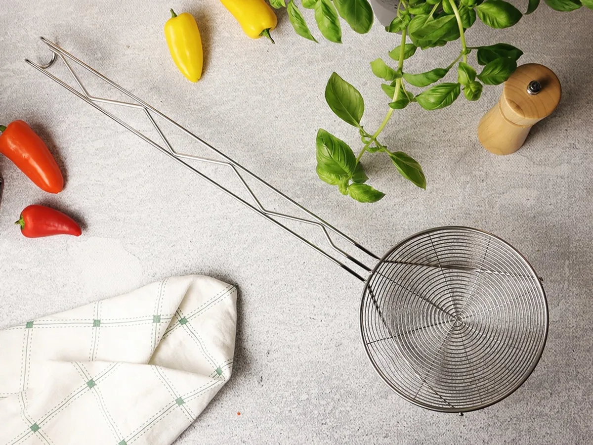 Schuimspaan 18 cm - Roestvrij Staal, Made in Italy van Pintinox – productfoto