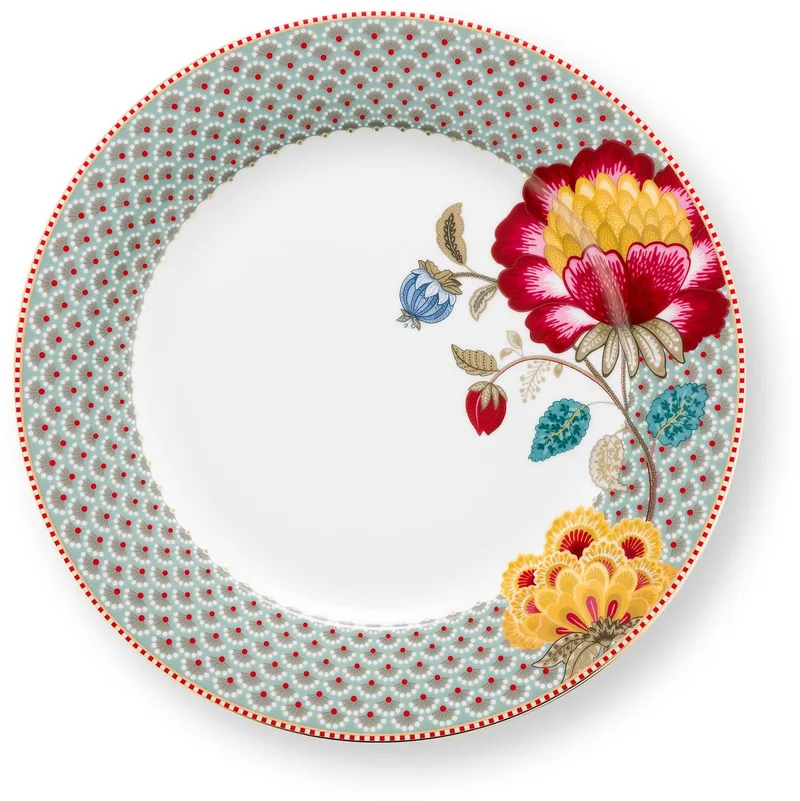 Blooming Tales Fantasy Blue dinerbord - 26.5cm - Porselein by Pip Studio in Blue – product photo