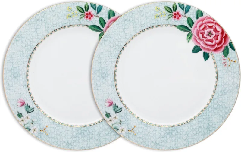 Blushing Birds Dinerborden - Porselein - Set van 2 - 26.5cm de Pip Studio en Blanc – photo produit