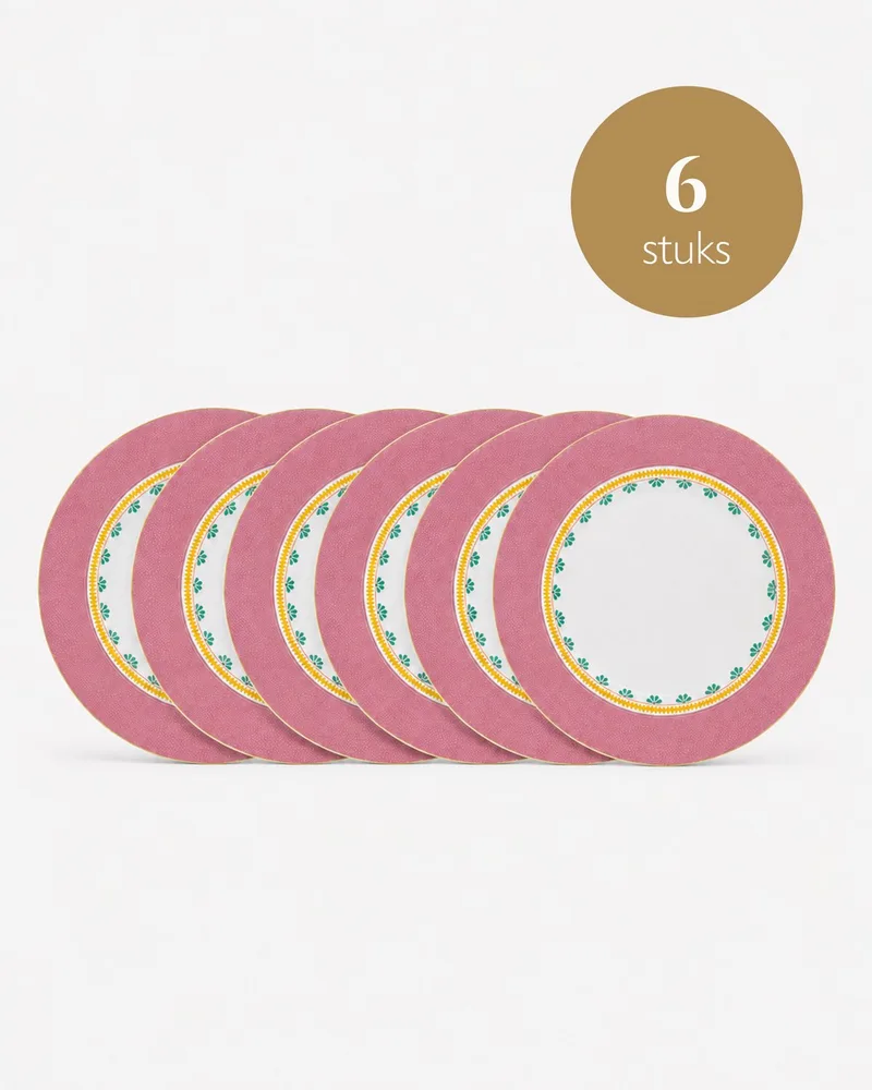 Borden - La Majorelle - 26,5 cm - Set van 6 by Pip Studio in Pink – product photo