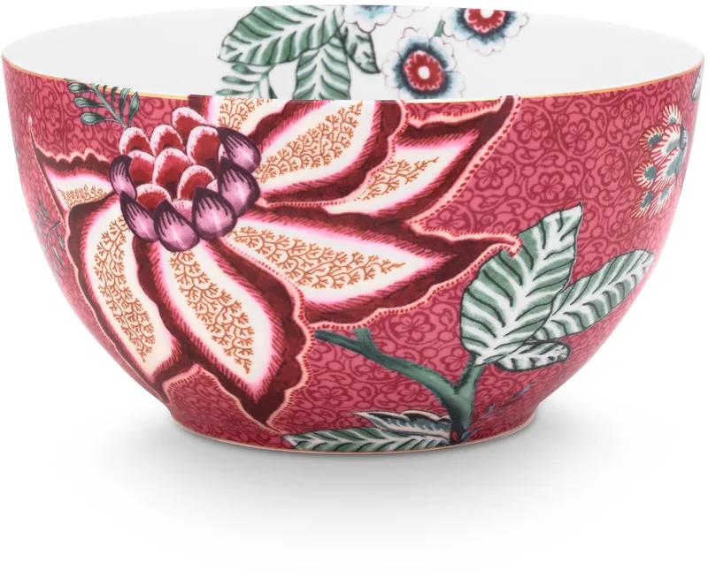 Bowl Flower Festival Dark Pink 15cm by Pip Studio in Donkerroze – product photo