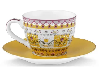 Espresso kopjes & schotels - Lily & Lotus - 120 ml - Set van 2 by Pip Studio in Yellow – product photo 4 of 5