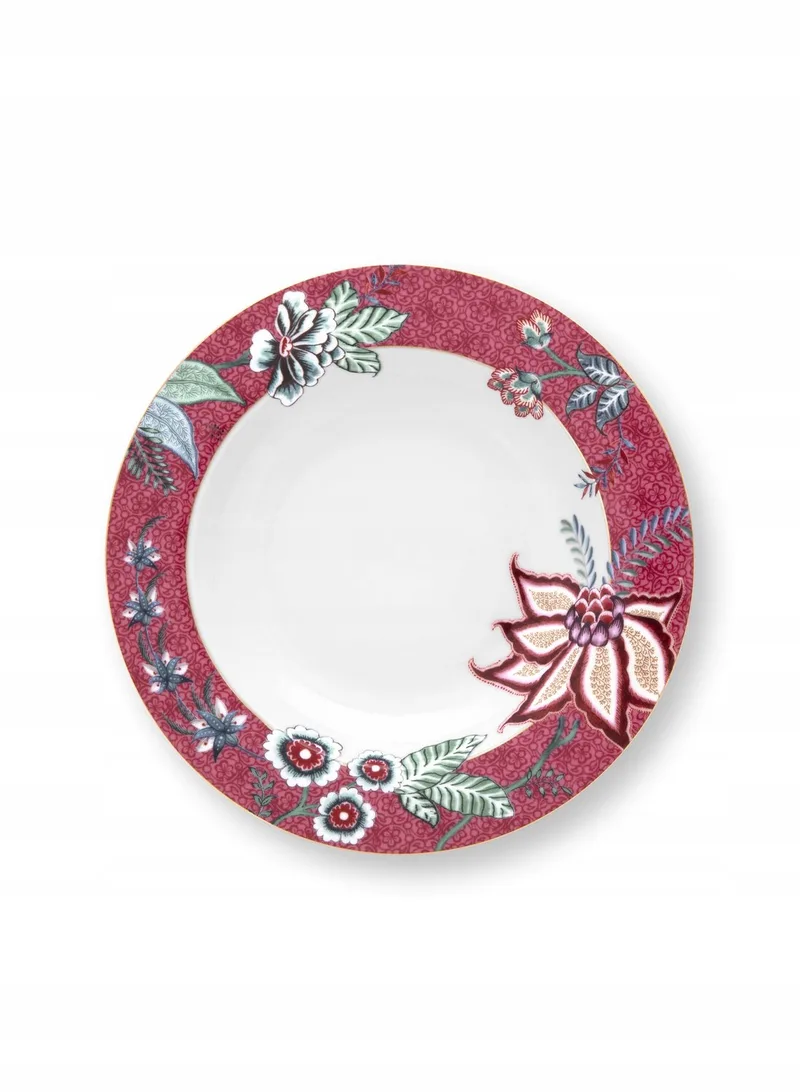 Flower Festival Diep Bord - 21.5 cm by Pip Studio in Donkerroze – product photo