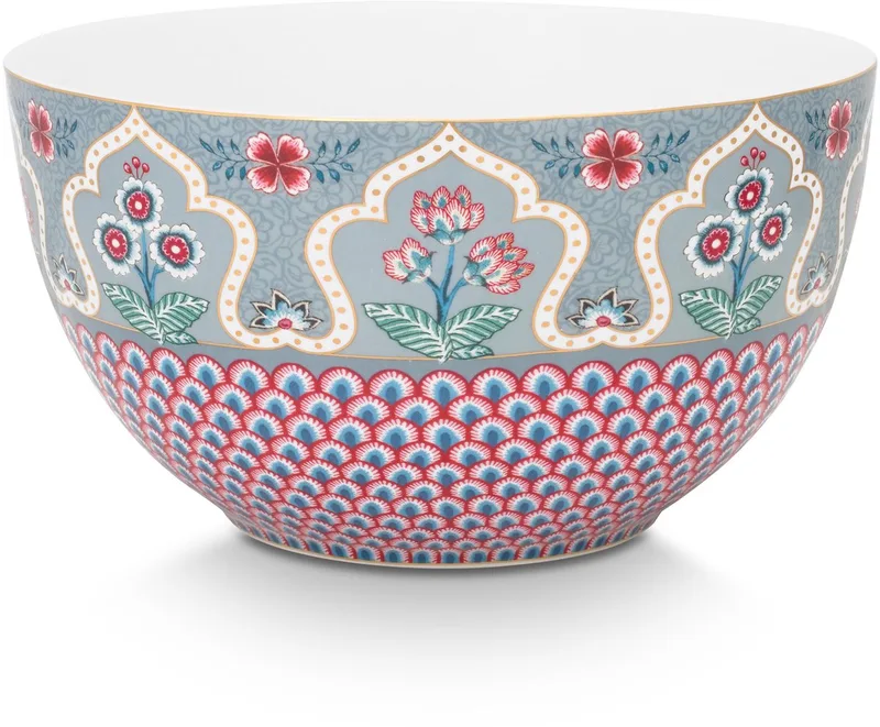 Flower Festival - Serveerschaal - Porselein - 18cm by Pip Studio in Light blue – product photo