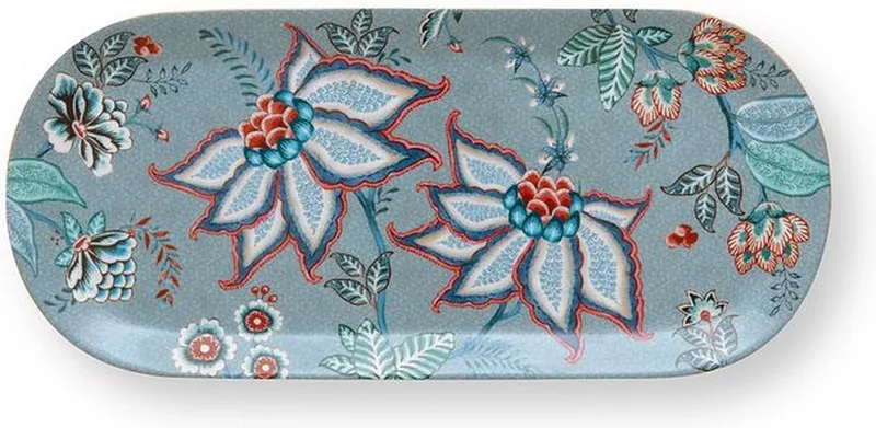 Flower Festival Taartplateau - Servies - Taartschaal - 33.3x15.5cm de Pip Studio en Bleu clair – photo produit