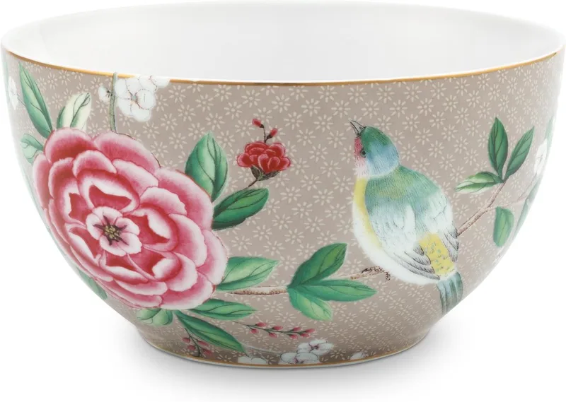 Kom Blushing Birds Khaki ø 15 cm by Pip Studio in Brown – product photo