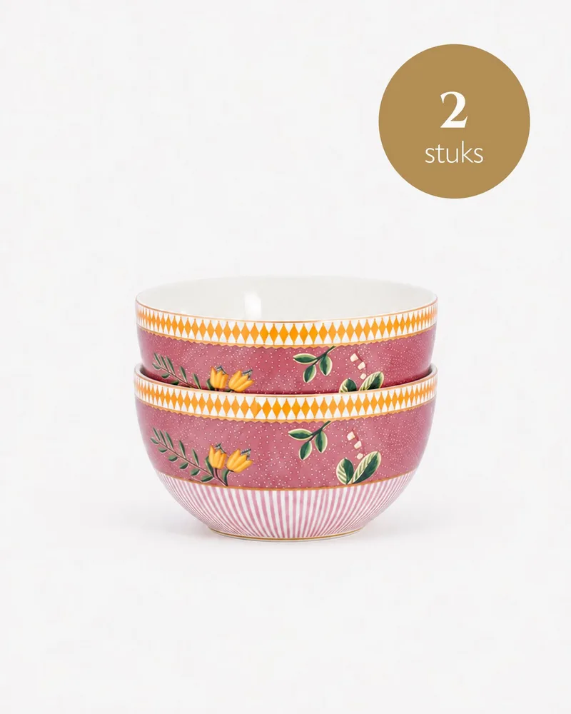 Kommen - La Majorelle - 12 cm - Set van 2 by Pip Studio in Pink – product photo