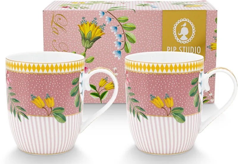 La Majorelle - Set 2 mokken - 145ml by Pip Studio in Pink – product photo