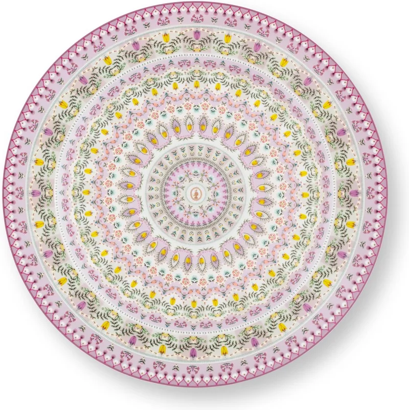 Lily & Lotus bord ⌀32cm - Moon delight Multi - serveerbord - onderbord - Roze bord by Pip Studio in Purple – product photo