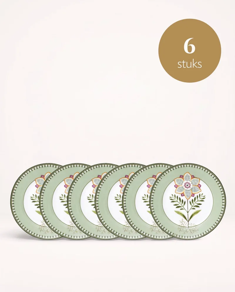 Lily & Lotus - Borden - Light Green - 21 cm - Set van 6 de Pip Studio en Vert clair – photo produit