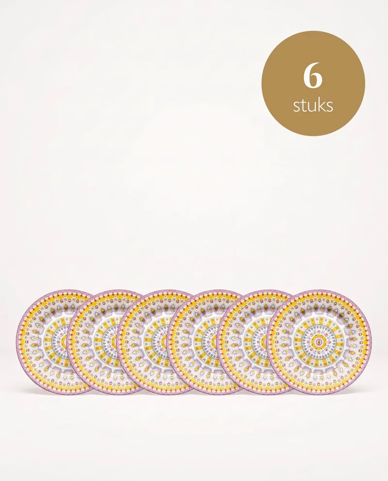 Lily & Lotus - Borden - Moon Delight Yellow - 17 cm - Set van 6 by Pip Studio in Yellow – product photo