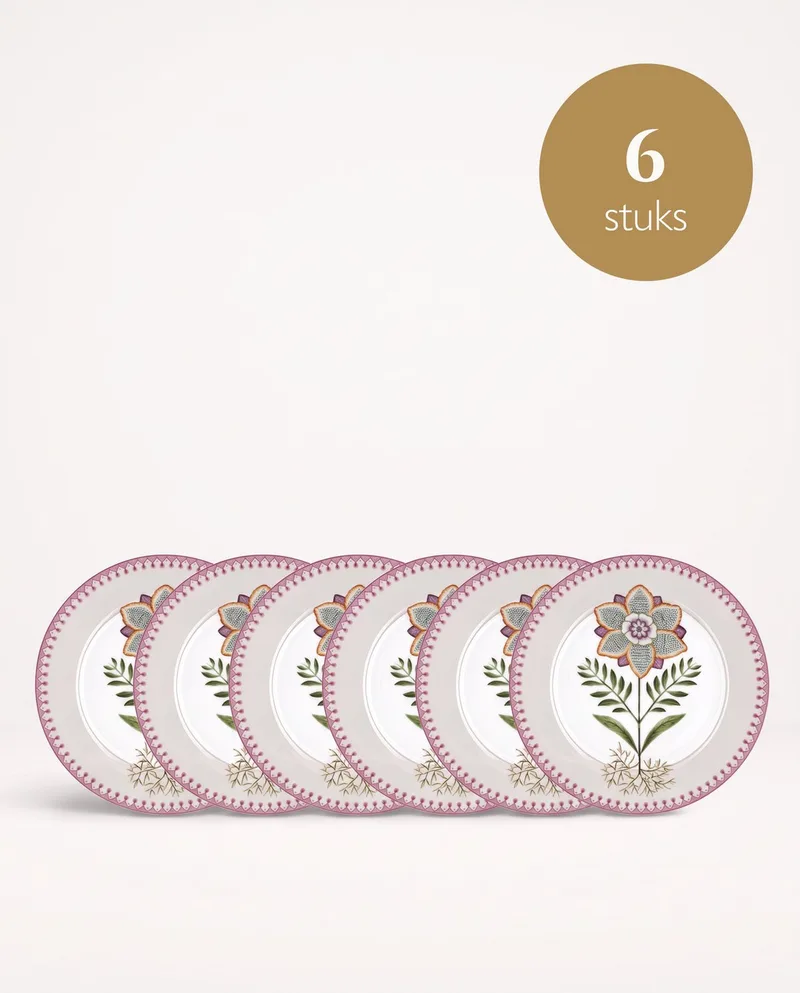 Lily & Lotus - Borden - Off White - 21 cm - Set van 6 fra Pip Studio i Lilla – produktbillede