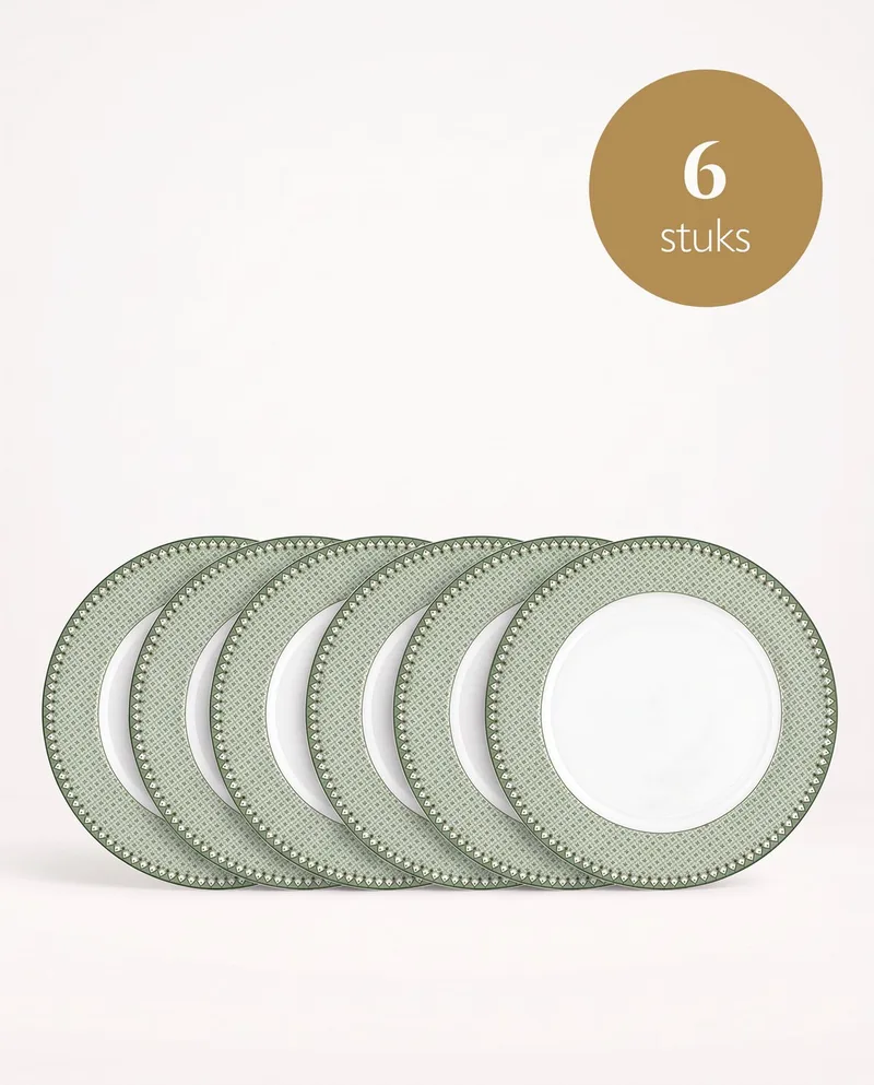 Lily & Lotus - Borden - Tiles Light Green - 26,5 cm - Set van 6 från Pip Studio i Ljusgrön – produktbild