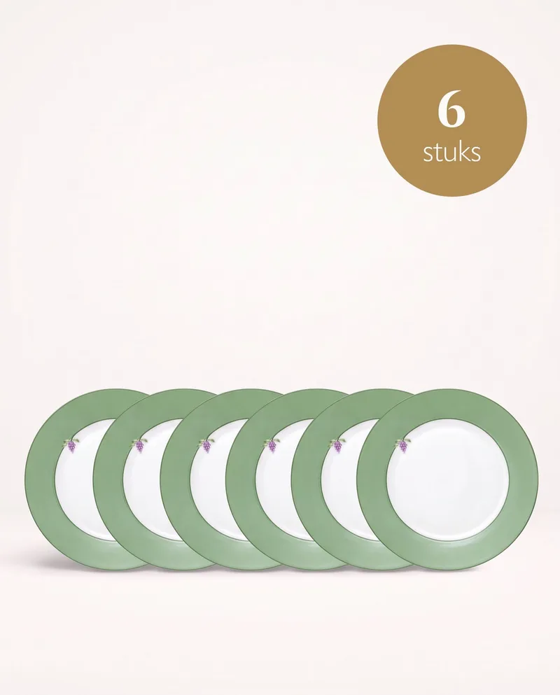 Lily & Lotus - Borden - Uni Light Green - 21 cm - Set van 6 by Pip Studio in Light green – product photo