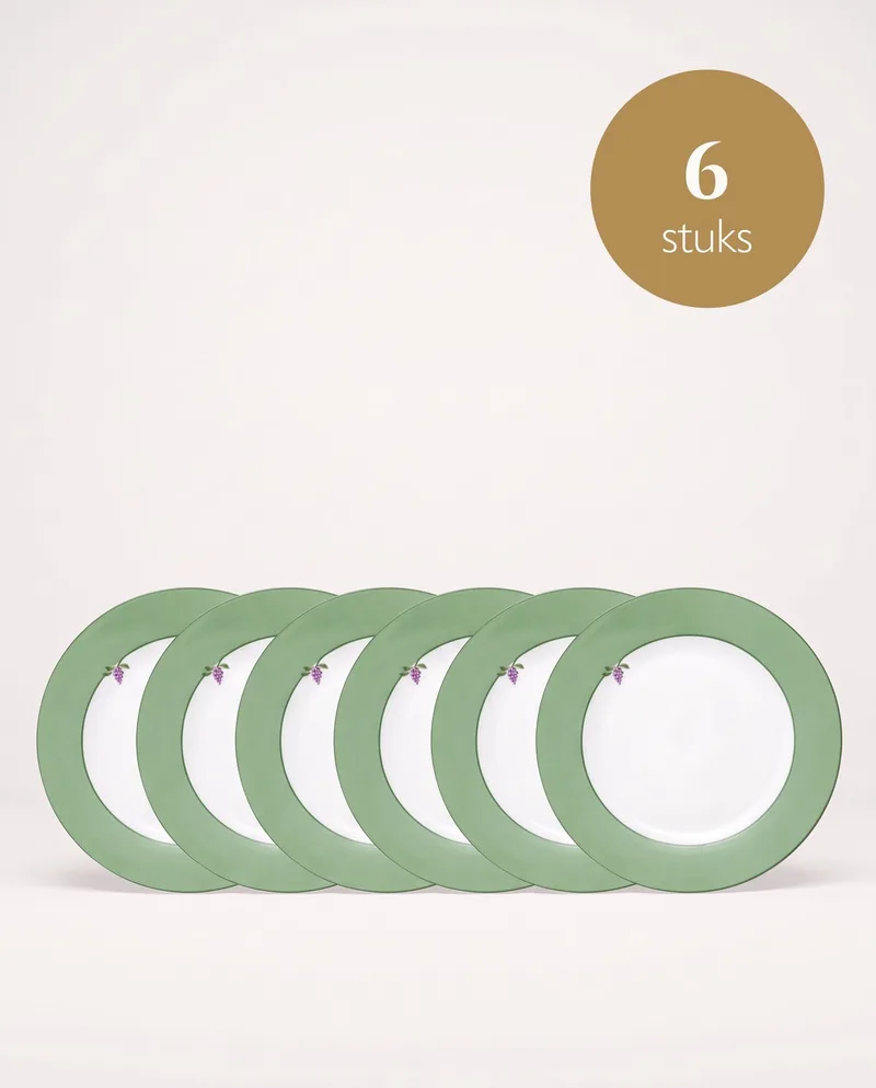 Lily & Lotus - Borden - Uni Light Green - 23 cm - Set van 6 by Pip Studio in Light green – product photo