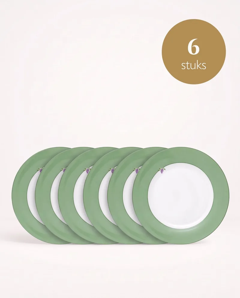 Lily & Lotus - Borden - Uni Light Green - 26,5 cm - Set van 6 de Pip Studio en Vert clair – photo produit