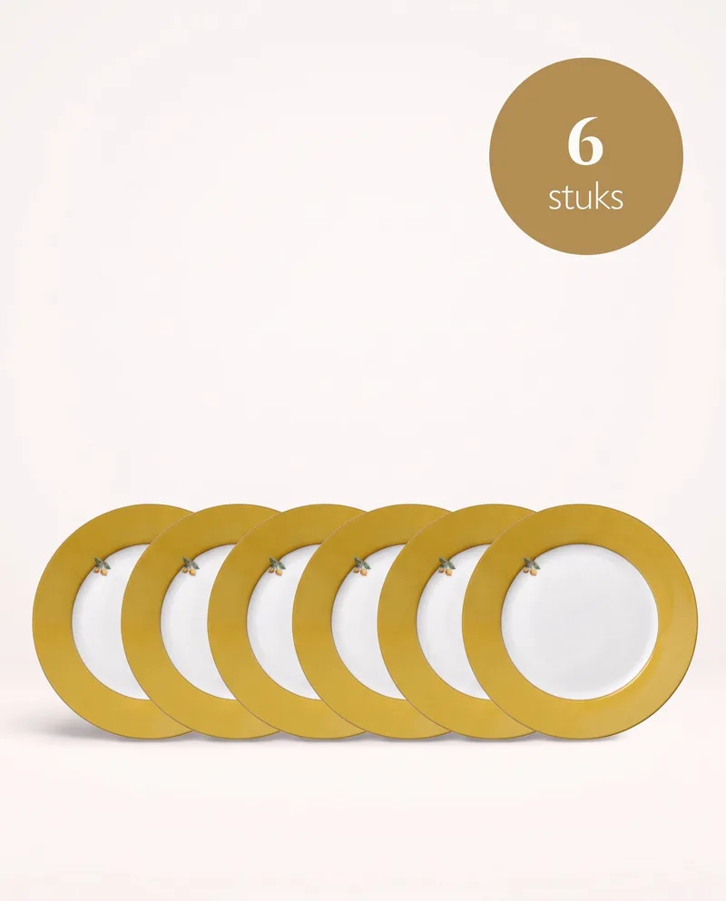 Lily & Lotus - Borden - Uni Yellow - 21 cm - Set van 6 by Pip Studio in Yellow – product photo